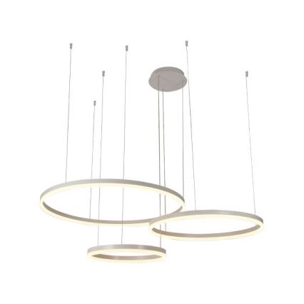 LED ljusreglerad ljuskrona på textilsladd LED/125W/230V 3000-6500K diameter 80 cm + fjärrkontroll