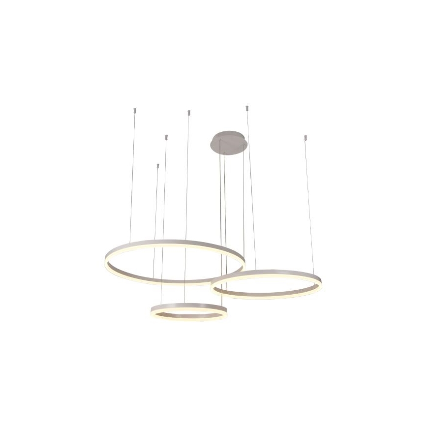 LED ljusreglerad ljuskrona på textilsladd LED/125W/230V 3000-6500K diameter 80 cm + fjärrkontroll