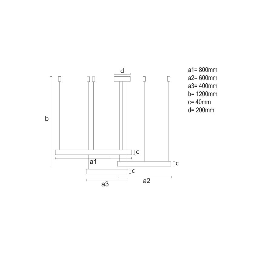LED ljusreglerad ljuskrona på textilsladd LED/125W/230V 3000-6500K diameter 80 cm + fjärrkontroll