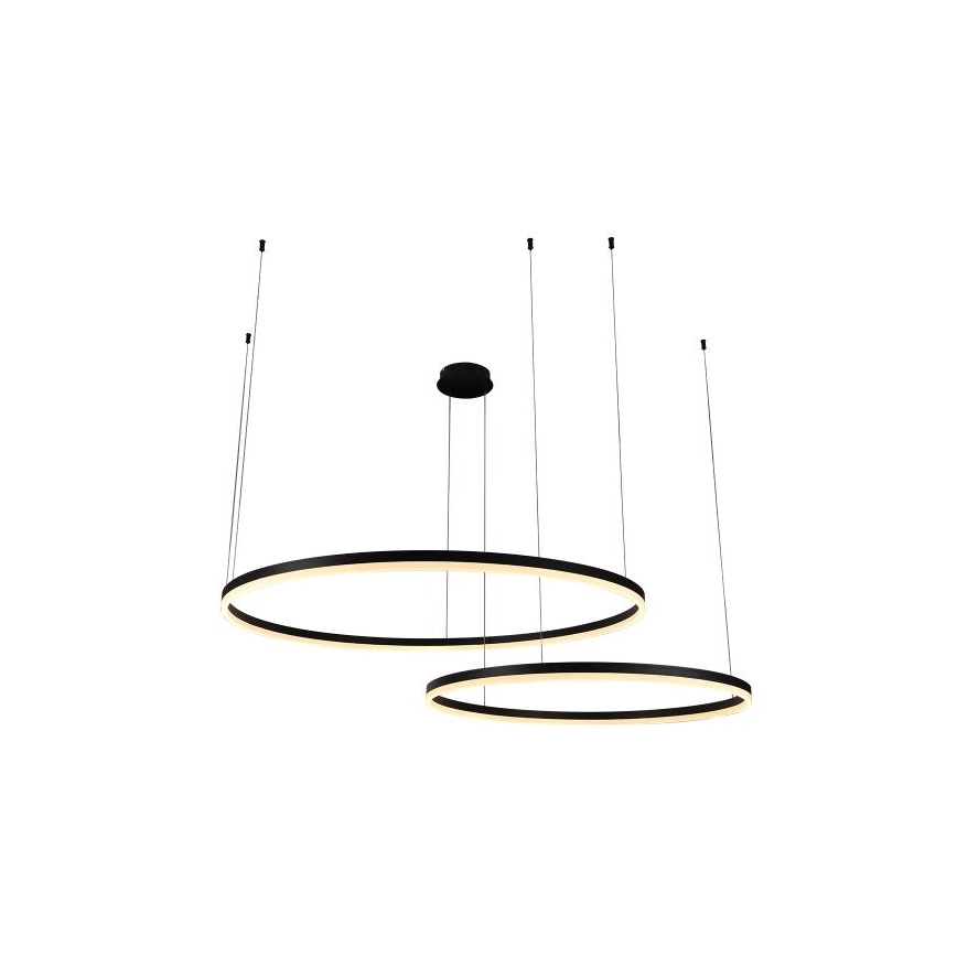 LED ljusreglerad ljuskrona på textilsladd LED/128W/230V 3000-6500K diameter 100 cm + fjärrkontroll