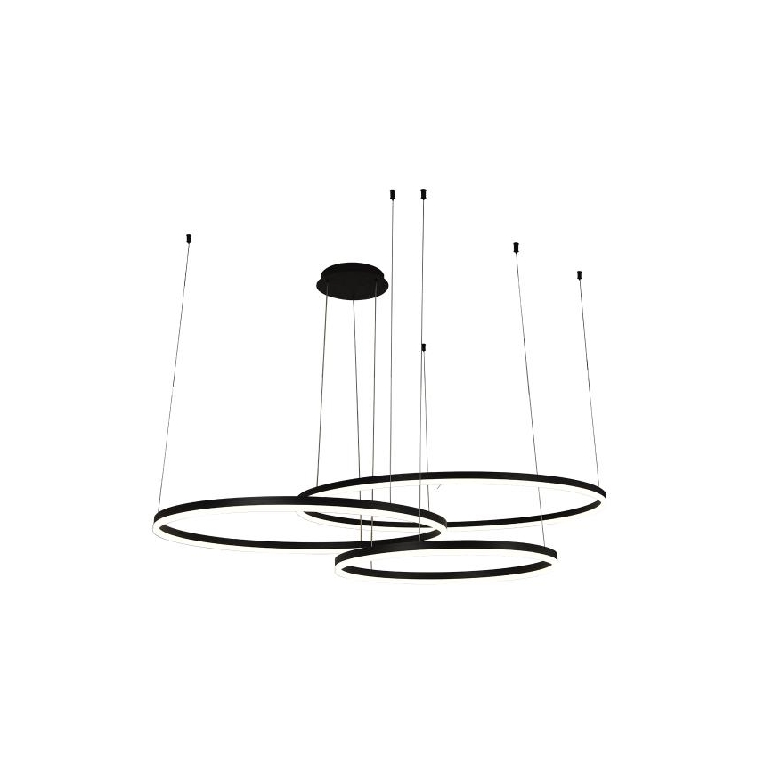 LED ljusreglerad ljuskrona på textilsladd LED/170W/230V 3000-6500K diameter 100 cm + fjärrkontroll