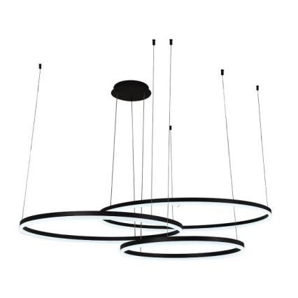 LED ljusreglerad ljuskrona på textilsladd LED/170W/230V 3000-6500K diameter 100 cm + fjärrkontroll