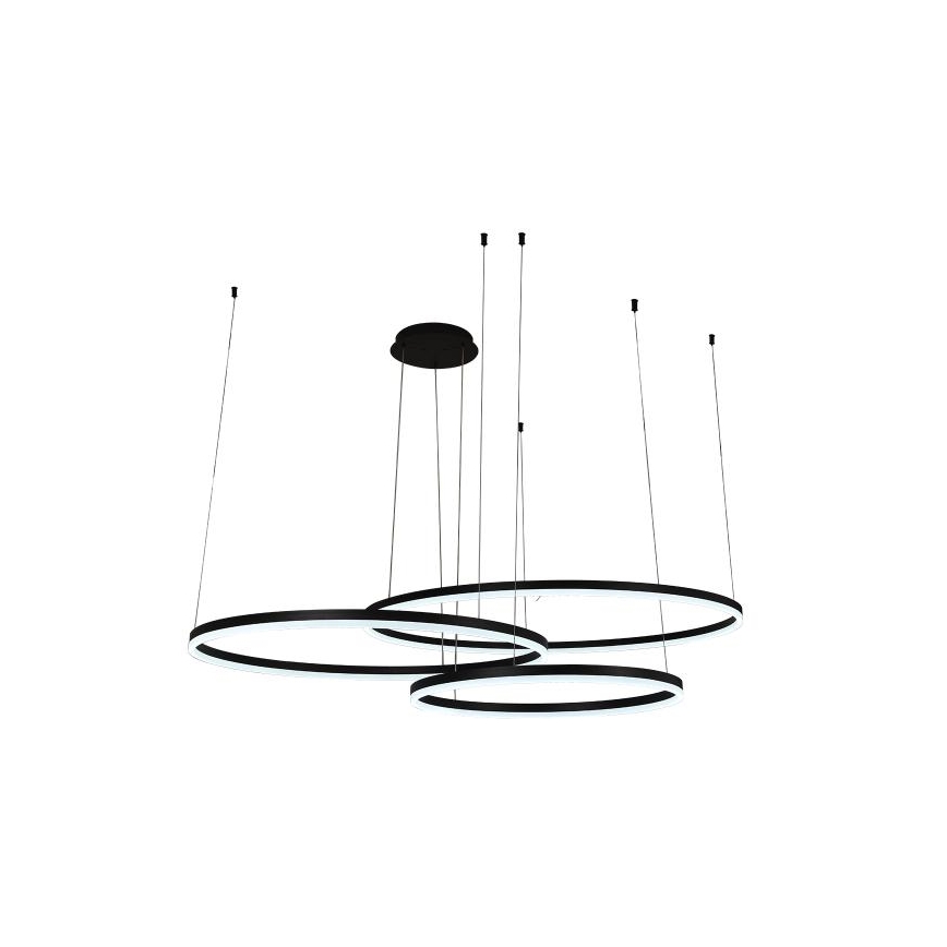 LED ljusreglerad ljuskrona på textilsladd LED/170W/230V 3000-6500K diameter 100 cm + fjärrkontroll