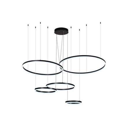 LED ljusreglerad ljuskrona på textilsladd LED/220W/230V 3000-6500K diameter 100 cm + fjärrkontroll