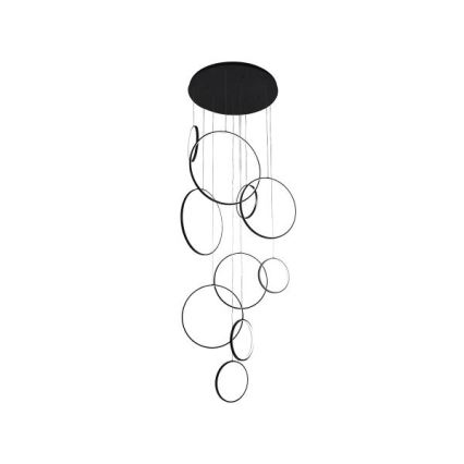 LED ljusreglerad ljuskrona på textilsladd LED/290W/230V 3000-6500K diameter 60 cm + fjärrkontroll