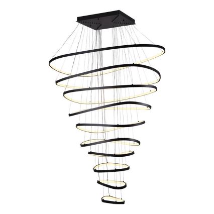 LED ljusreglerad ljuskrona på textilsladd LED/370W/230V 3000-6500K diameter 100 cm + fjärrkontroll