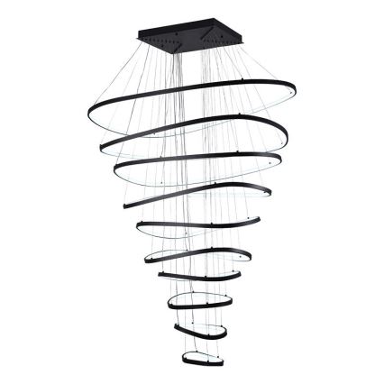 LED ljusreglerad ljuskrona på textilsladd LED/370W/230V 3000-6500K diameter 100 cm + fjärrkontroll