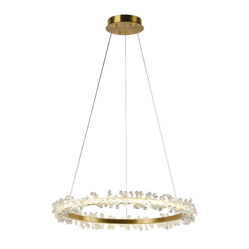 LED Ljusreglerad kristall ljuskrona på snöre LED/40W/230V 3000-6500K guld + fjärrkontroll