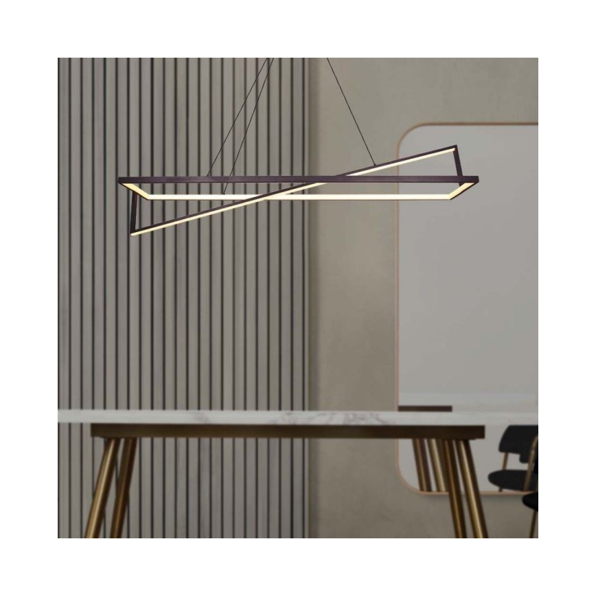 LED ljusreglerad ljuskrona på textilsladd LED/45W/230V 3000K 114 cm svart