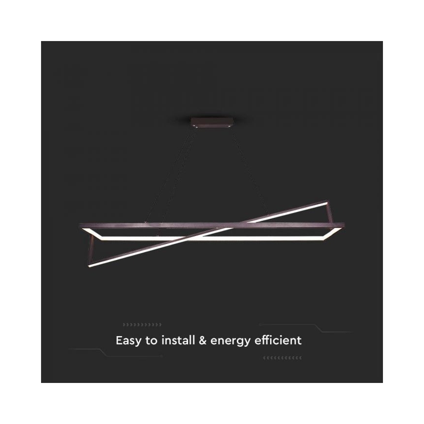 LED ljusreglerad ljuskrona på textilsladd LED/45W/230V 3000K 114 cm svart