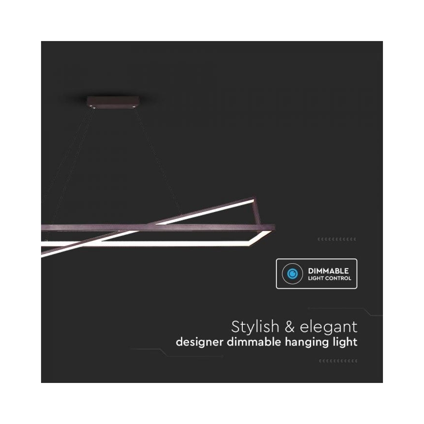 LED ljusreglerad ljuskrona på textilsladd LED/45W/230V 3000K 114 cm svart