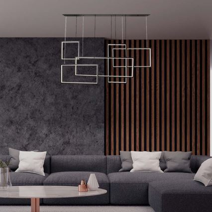 LED ljusreglerad ljuskrona på textilsladd LED/45W/230V 3000K svart