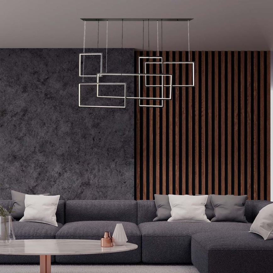 LED ljusreglerad ljuskrona på textilsladd LED/45W/230V 3000K svart