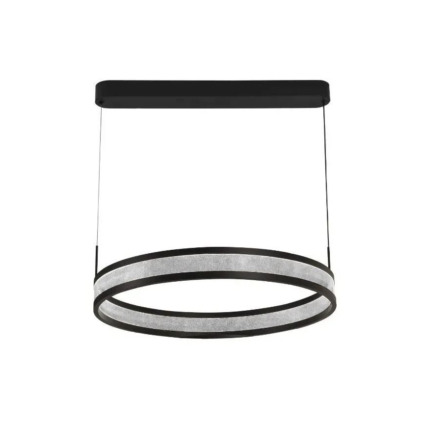 LED ljusreglerad ljuskrona på textilsladd LED/45W/230V 3000-6500K diameter 60 cm svart + fjärrkontroll