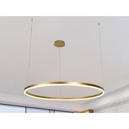 LED ljusreglerad ljuskrona på textilsladd LED/55W/230V 3000-6500K diameter 80 cm + fjärrkontroll