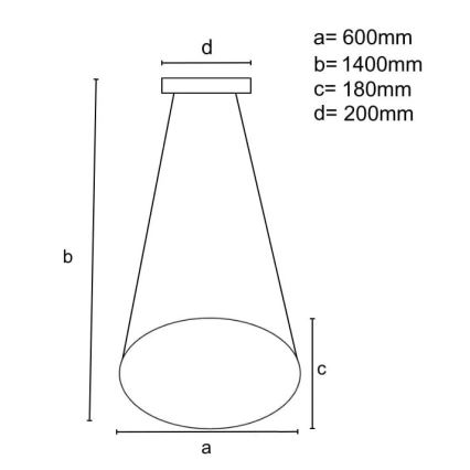 LED ljusreglerad ljuskrona på textilsladd LED/70W/230V 3000-6500K svart + fjärrkontroll