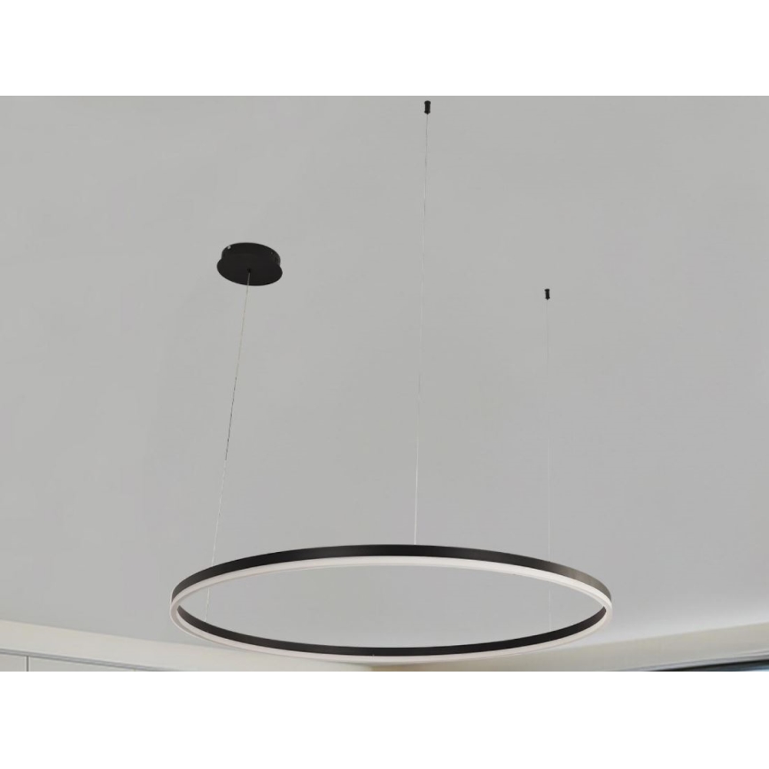 LED ljusreglerad ljuskrona på textilsladd LED/72W/230V 3000-6500K diameter 100 cm + fjärrkontroll