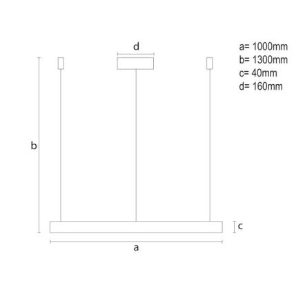 LED ljusreglerad ljuskrona på textilsladd LED/72W/230V 3000-6500K diameter 100 cm + fjärrkontroll