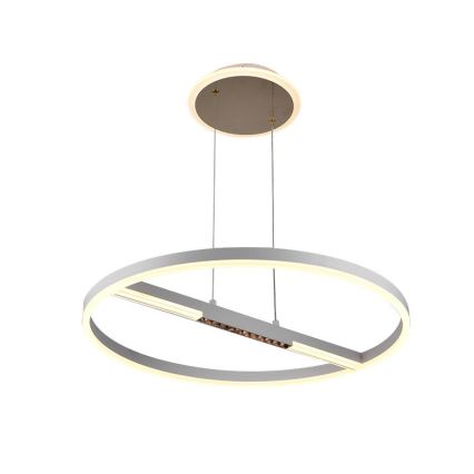 LED ljusreglerad ljuskrona på textilsladd LED/75W/230V 3000-6500K diameter 60 cm + fjärrkontroll