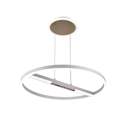 LED ljusreglerad ljuskrona på textilsladd LED/75W/230V 3000-6500K diameter 60 cm + fjärrkontroll