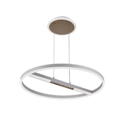 LED ljusreglerad ljuskrona på textilsladd LED/75W/230V 3000-6500K diameter 60 cm + fjärrkontroll