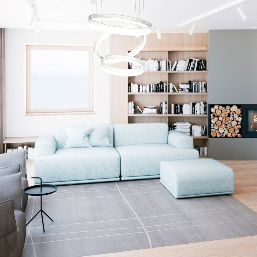 LED ljusreglerad ljuskrona på textilsladd LED/86W/230V 3000K vit