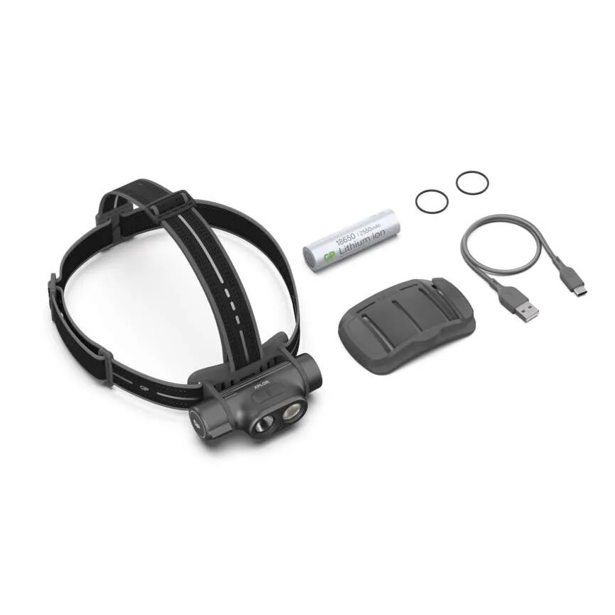 LED Ljusreglerad rechargeable headlamp GP XPLOR PHR19 LED/1x18650/5V IPX8