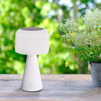 LED Ljusreglerad solcell beröring bordslampa LIMA LED/3,7V 1800 mAh 3000/4000/5000K IP44 vit