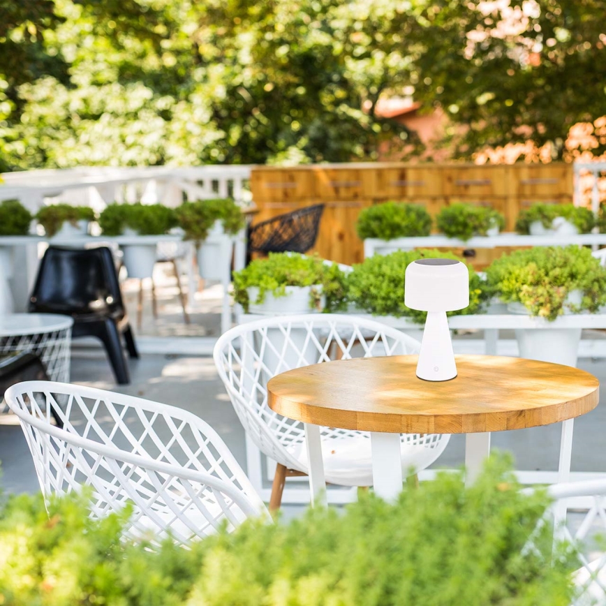 LED Ljusreglerad solcell beröring bordslampa LIMA LED/3,7V 1800 mAh 3000/4000/5000K IP44 vit