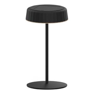 LED Ljusreglerad solcell uppladdningsbar bordslampa VIVIEN LED/3W/5V 2700K 1600 mAh IP54 svart
