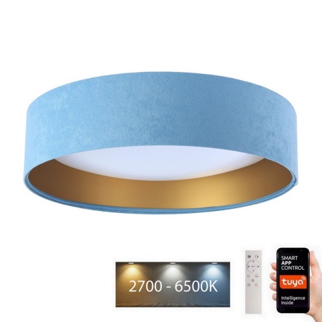 LED ljusreglerad taklampa SMART GALAXY LED/24W/230V diameter 45 cm 2700-6500K Wi-Fi Tuya blå/gyllene + fjärrkontroll