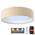 LED ljusreglerad taklampa SMART GALAXY LED/36W/230V diameter 55 cm 2700-6500K Wi-Fi Tuya beige/vit + fjärrkontroll