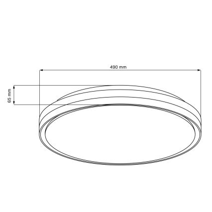 LED ljusreglerad taklampa till badrum CASSANDRA LED/72W/230V diameter 49 cm 3000-6000K IP44 + fjärrkontroll