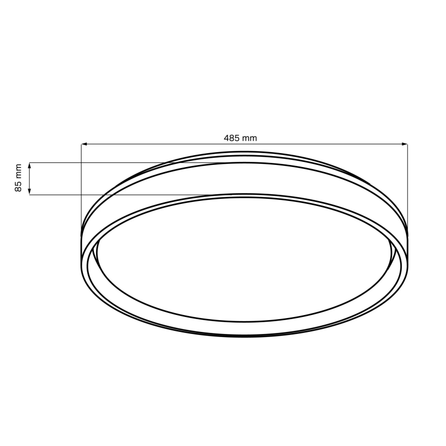 LED ljusreglerad taklampa till badrum ELIZA LED/72W/230V diameter 48,5 cm 3000-6000K IP44 + fjärrkontroll