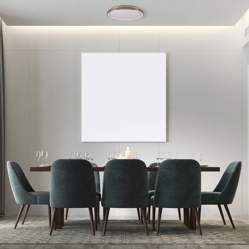 LED ljusreglerad taklampa till badrum GRAŻYNA LED/48W/230V 3000-6000K diameter 41 cm IP44 grå + fjärrkontroll