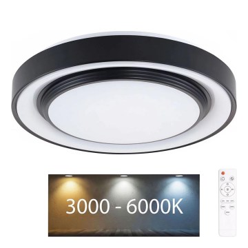 LED ljusreglerad taklampa till badrum ZYGMUNT LED/72W/230V diameter 48,5 cm 3000-6000K IP44 + fjärrkontroll