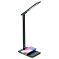 LED ljusreglerad touch bordslampa  med trådlös laddning  JOY LED/6W/230V + USB svart