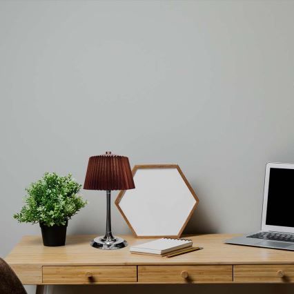 LED Dimbar uppladdningsbar touch bordslampa LED/1,5W/5V 3000/4000/6000K 1800 mAh brun