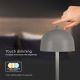LED Dimbar uppladdningsbar touch bordslampa LED/1W/5V 3000-6000K 1800 mAh grå