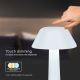 LED Dimbar uppladdningsbar touch bordslampa LED/1W/5V 3000-6000K 1800 mAh vit