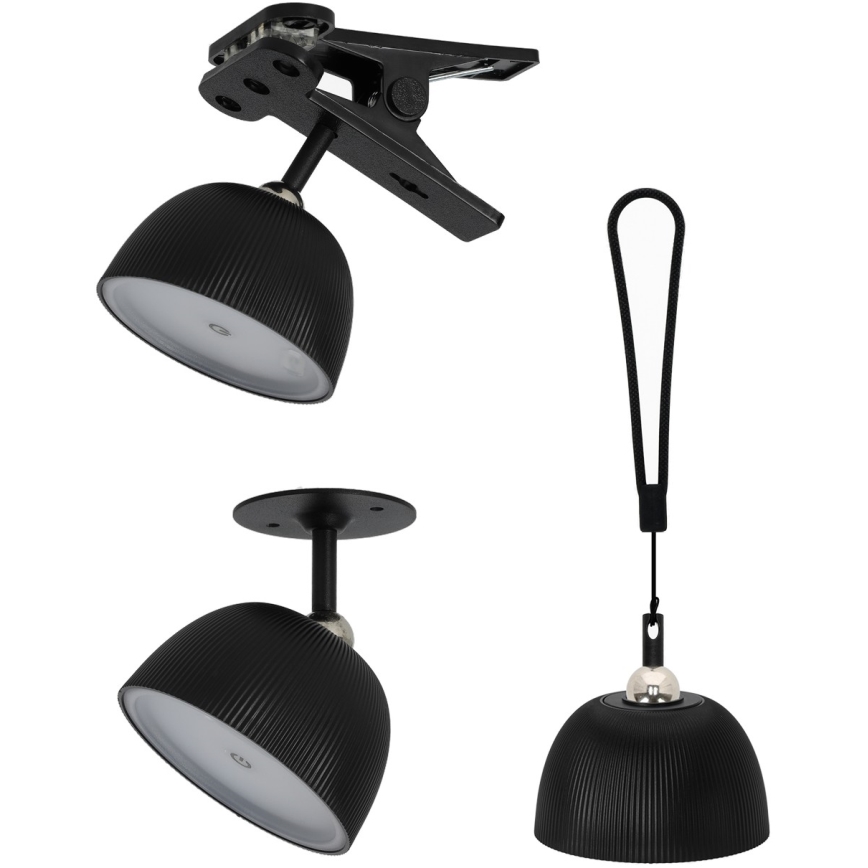 LED Ljusreglerad uppladdningsbar bordslampa 04.01.2001 LED/3,5W/5V 3000/4000/6500K IP54 1800 mAh svart