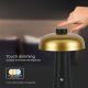 LED Dimbar uppladdningsbar touch bordslampa LED/3W/5V 3000-6000K 1800 mAh svart/guld
