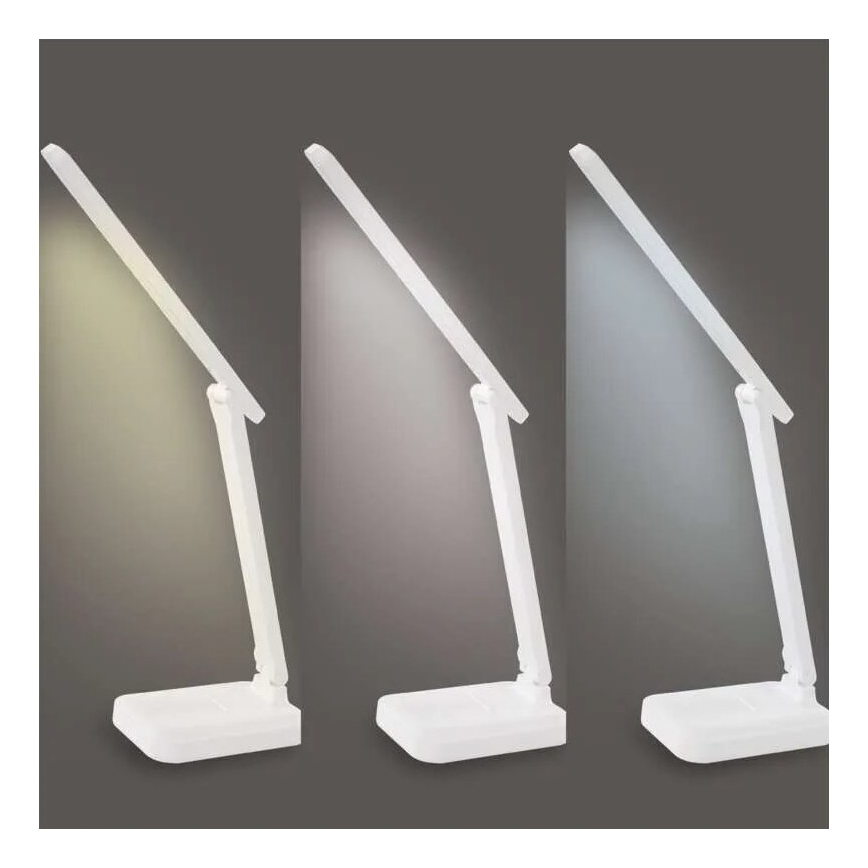 LED Ljusreglerad uppladdningsbar bordslampa LED/5W/3,7V 3000K/4000K/6500K 800mAh vit