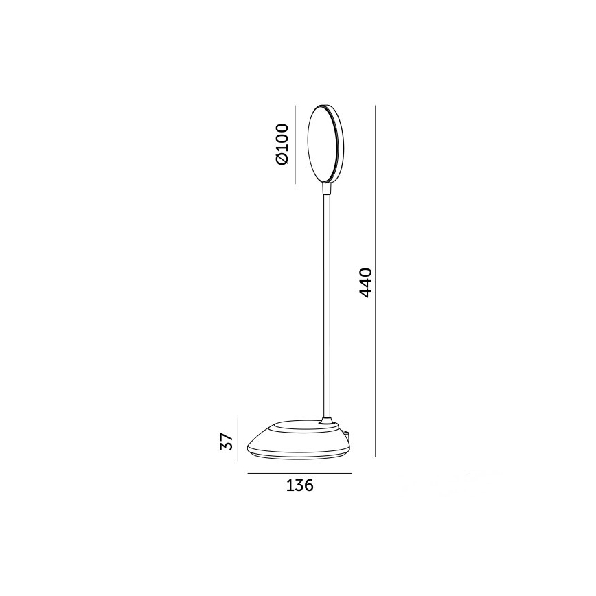 LED Ljusreglerad uppladdningsbar bordslampa VISUA LED/5W/5V 3000-5000K 1200 mAh turkos