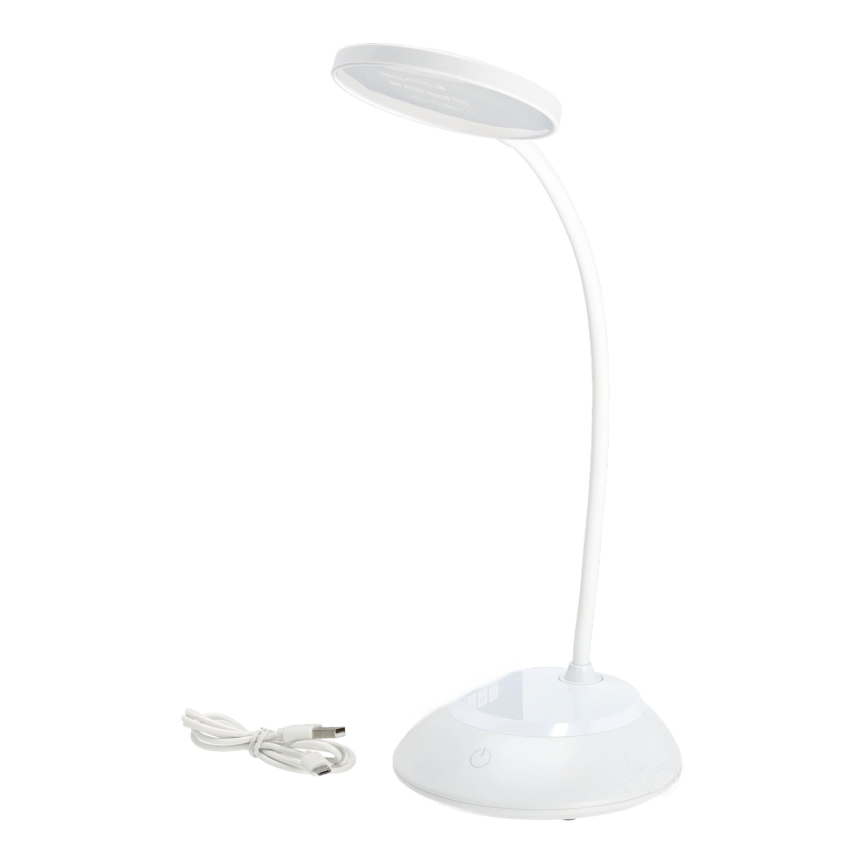 LED Ljusreglerad uppladdningsbar bordslampa VISUA LED/5W/5V 3000-5000K 1200 mAh vit