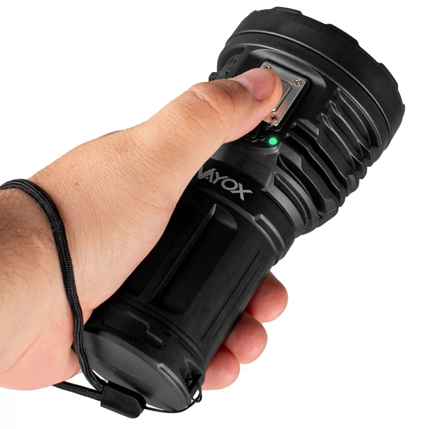 LED Ljusreglerad uppladdningsbar ficklampa LED/5V IPX4 600 glansig 1200 mAh