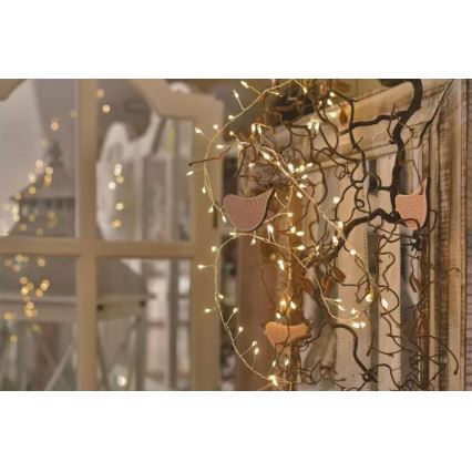 LED-ljusslinga 100xLED/3xAA 2,7m varmvit
