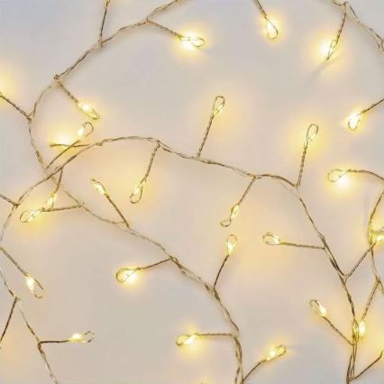 LED-ljusslinga 100xLED/3xAA 2,7m varmvit