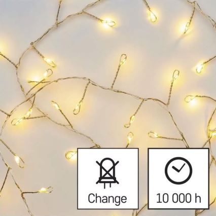 LED-ljusslinga 100xLED/3xAA 2,7m varmvit