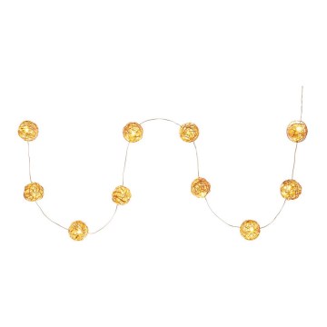 LED-ljusslinga 10xLED/2xAA varmvit